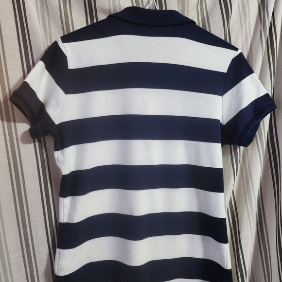 Ralph Lauren Navy and White Striped Polo, size LRG - Picture 5 of 5